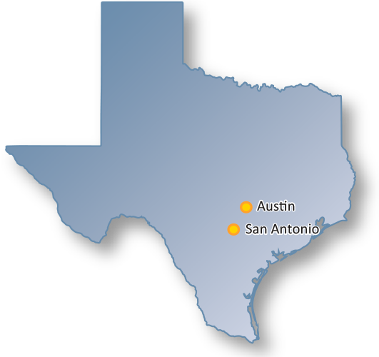 Texas service area map